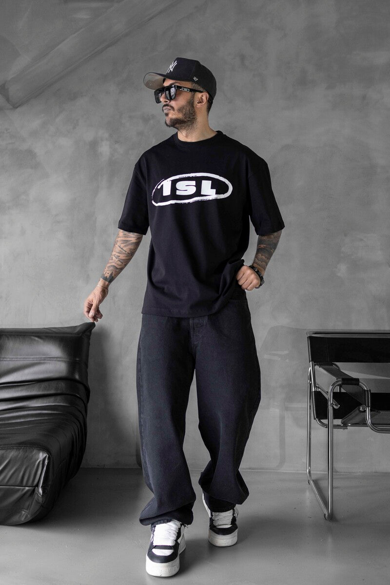 ISL PRINTED T-SHIRT BLACK 1819