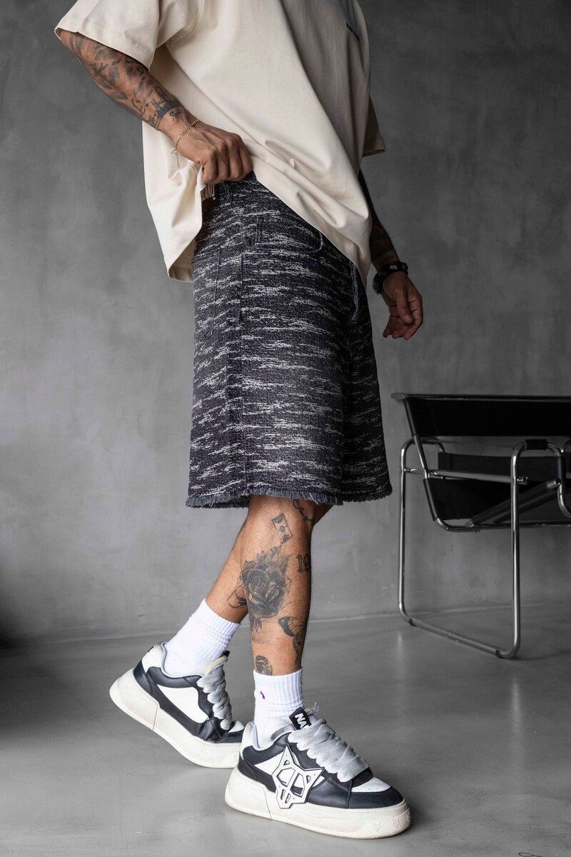 Jacquard Denim Short Black 17162
