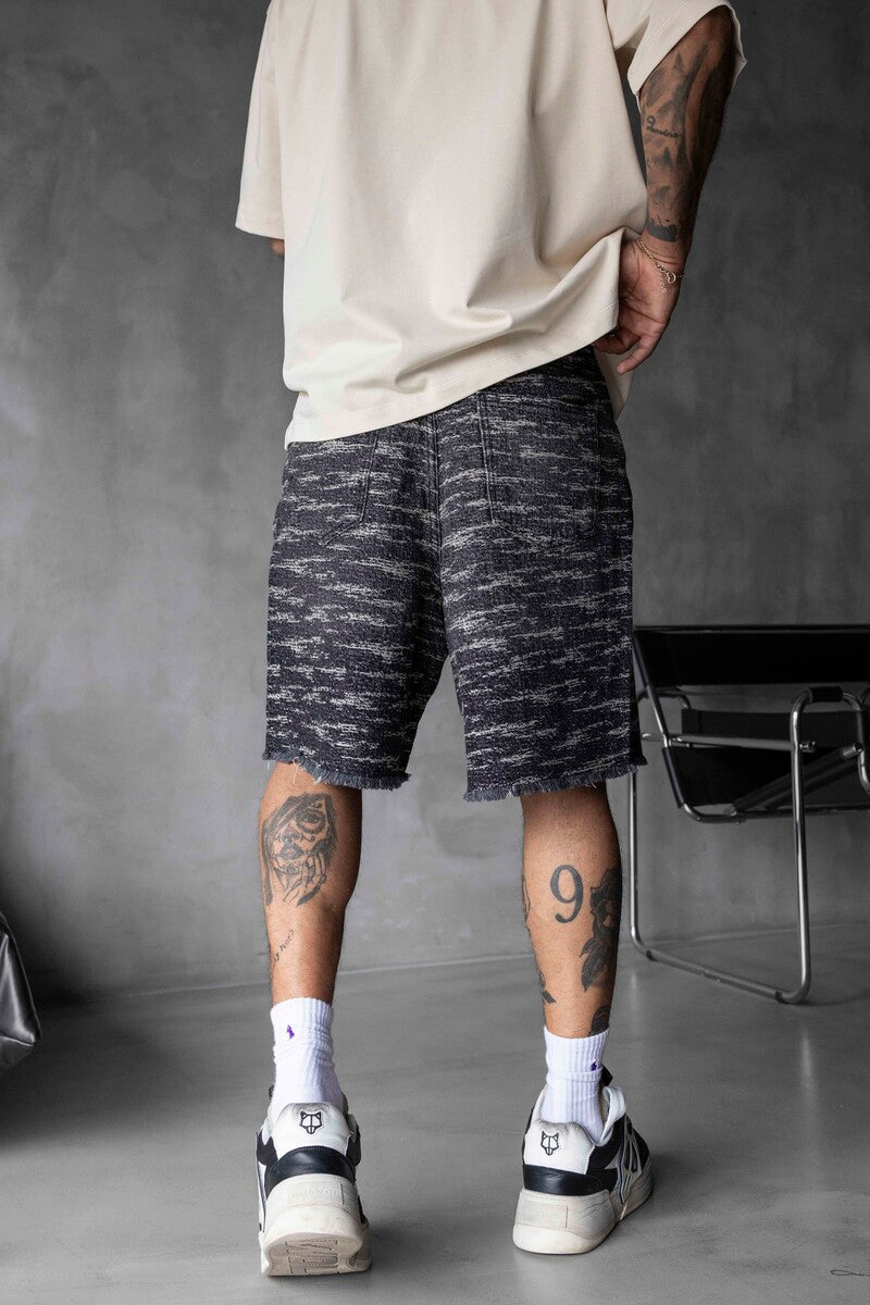 Jacquard Denim Short Black 17162