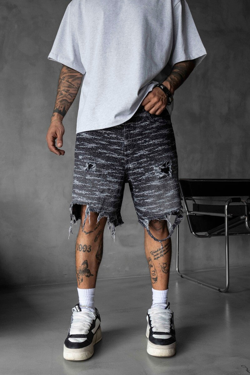 Jacquard Denim Short Black 17163