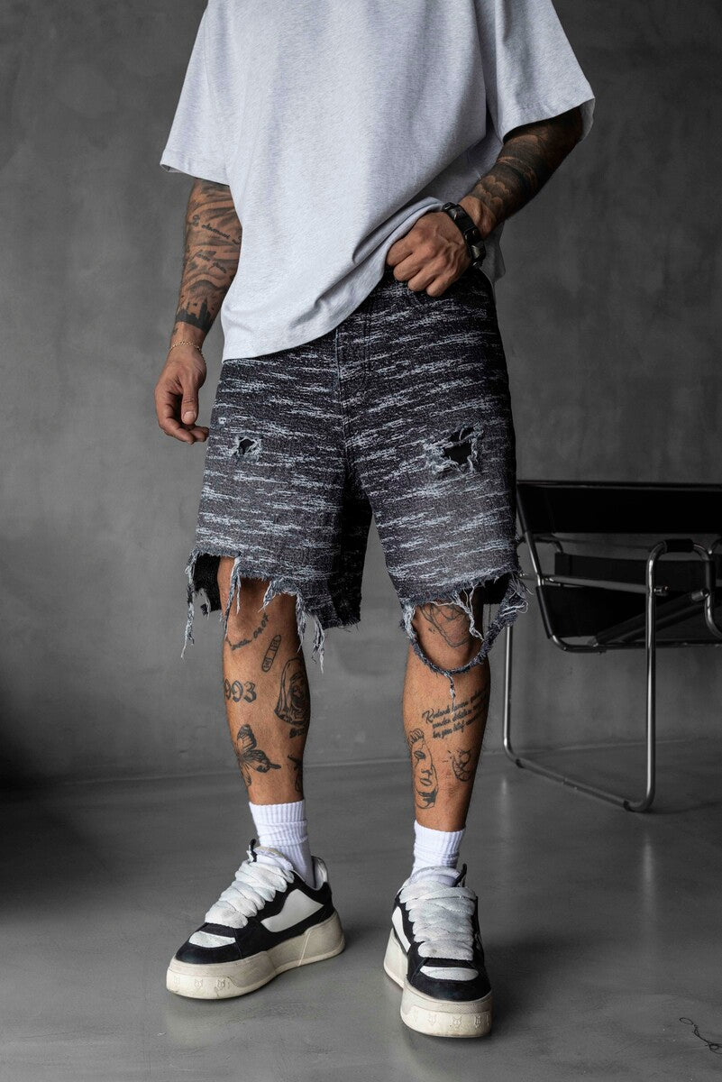 Jacquard Denim Short Black 17163