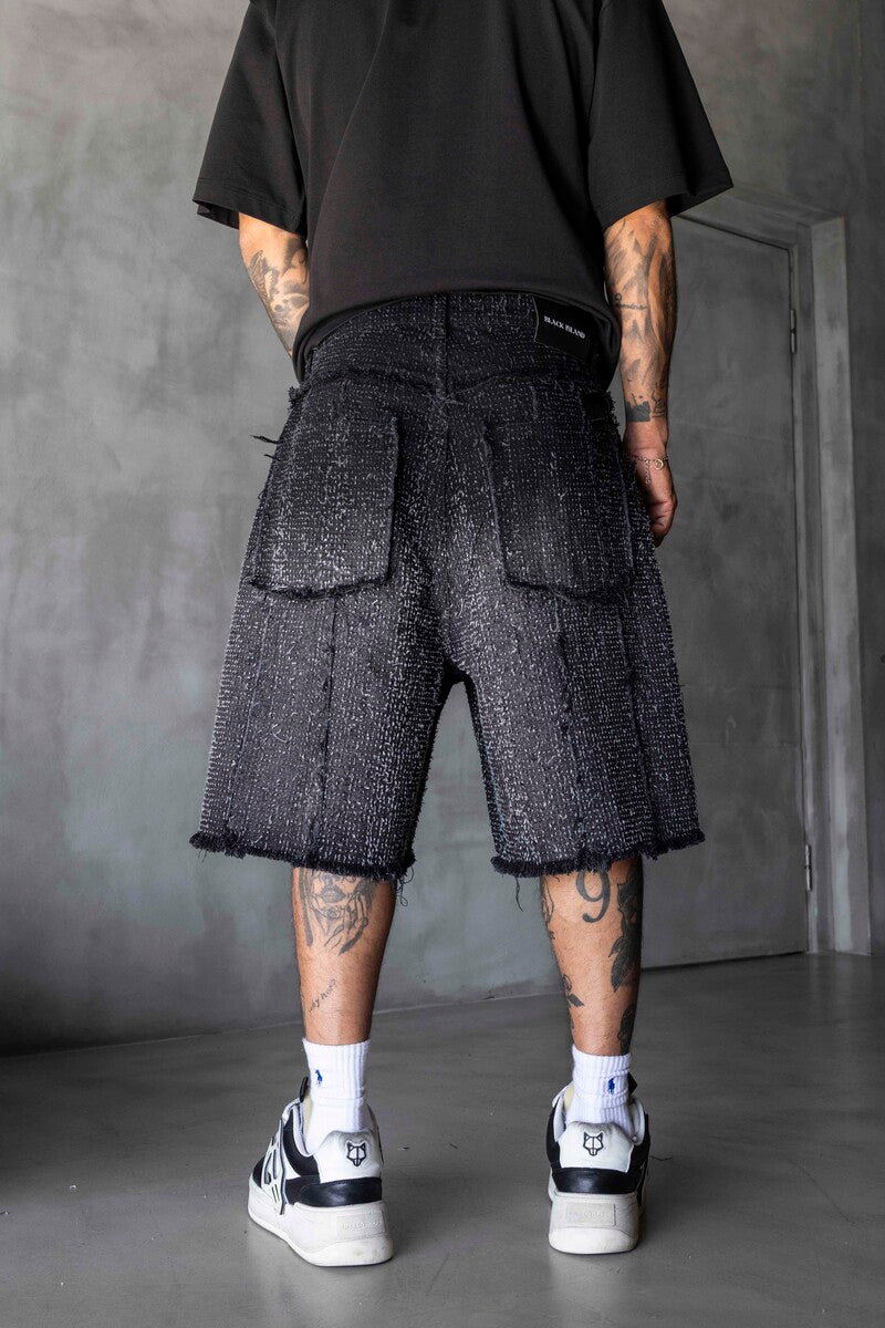 Jacquard Denim Short Black 17196