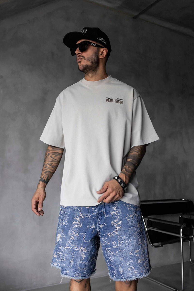 Jacquard Denim Short Blue 17139