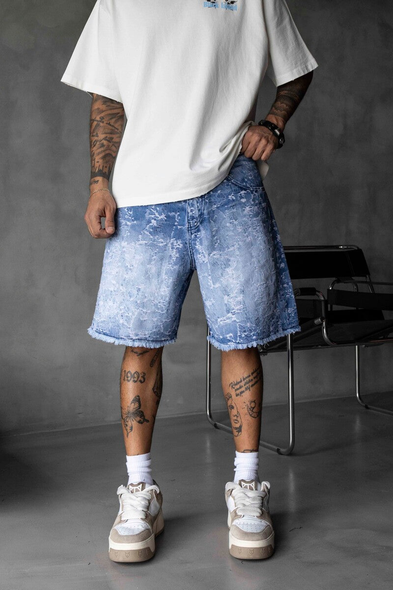 Jacquard Denim Short Blue 17140