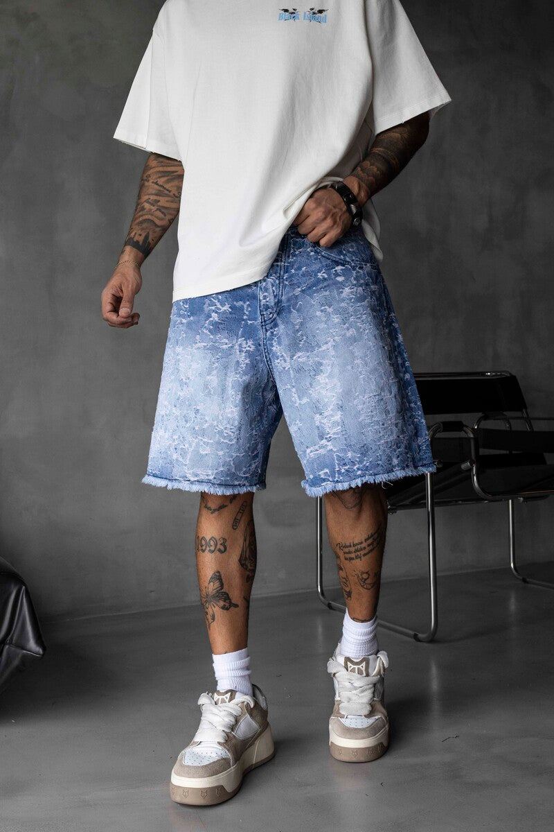 Jacquard Denim Short Blue 17140