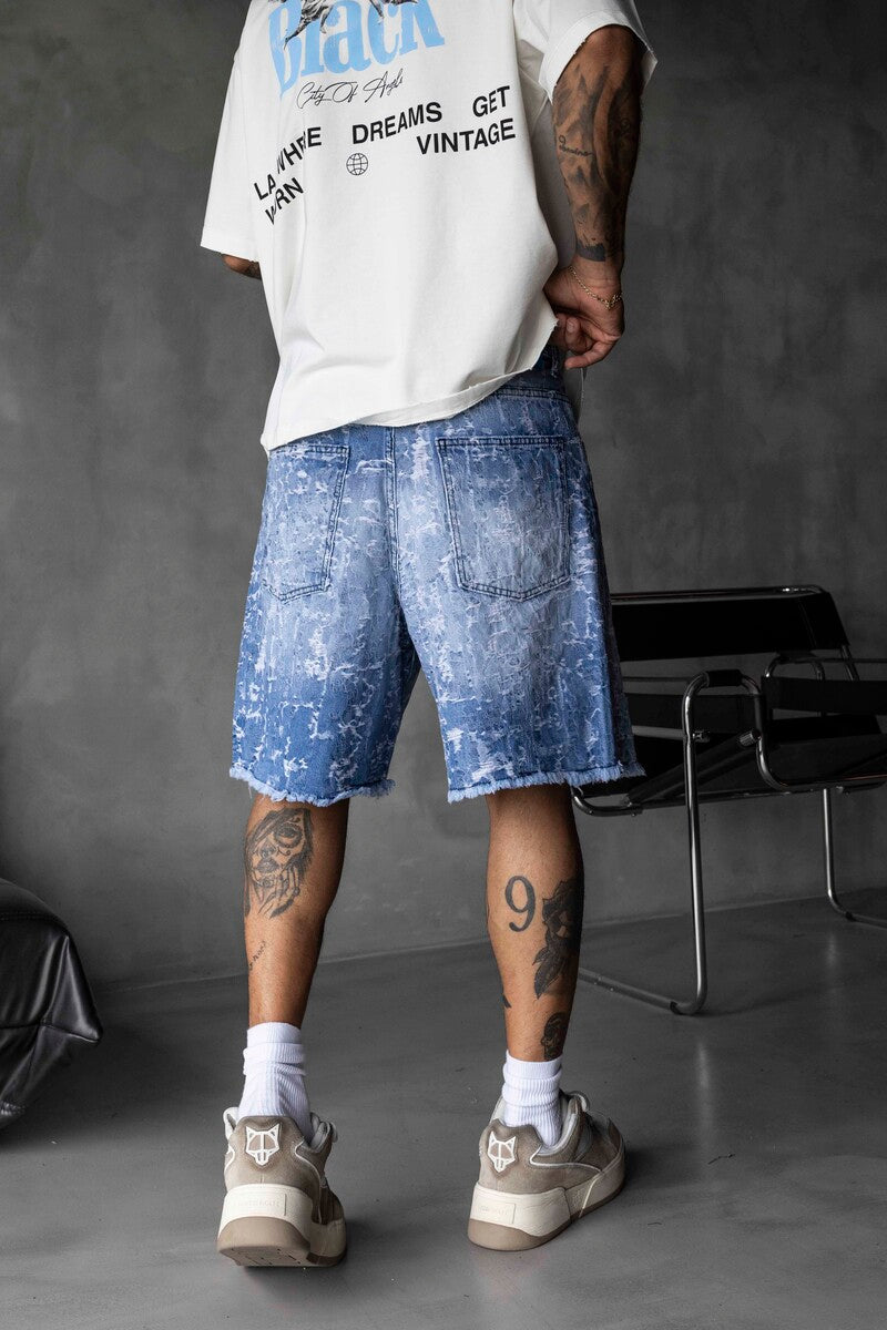 Jacquard Denim Short Blue 17140