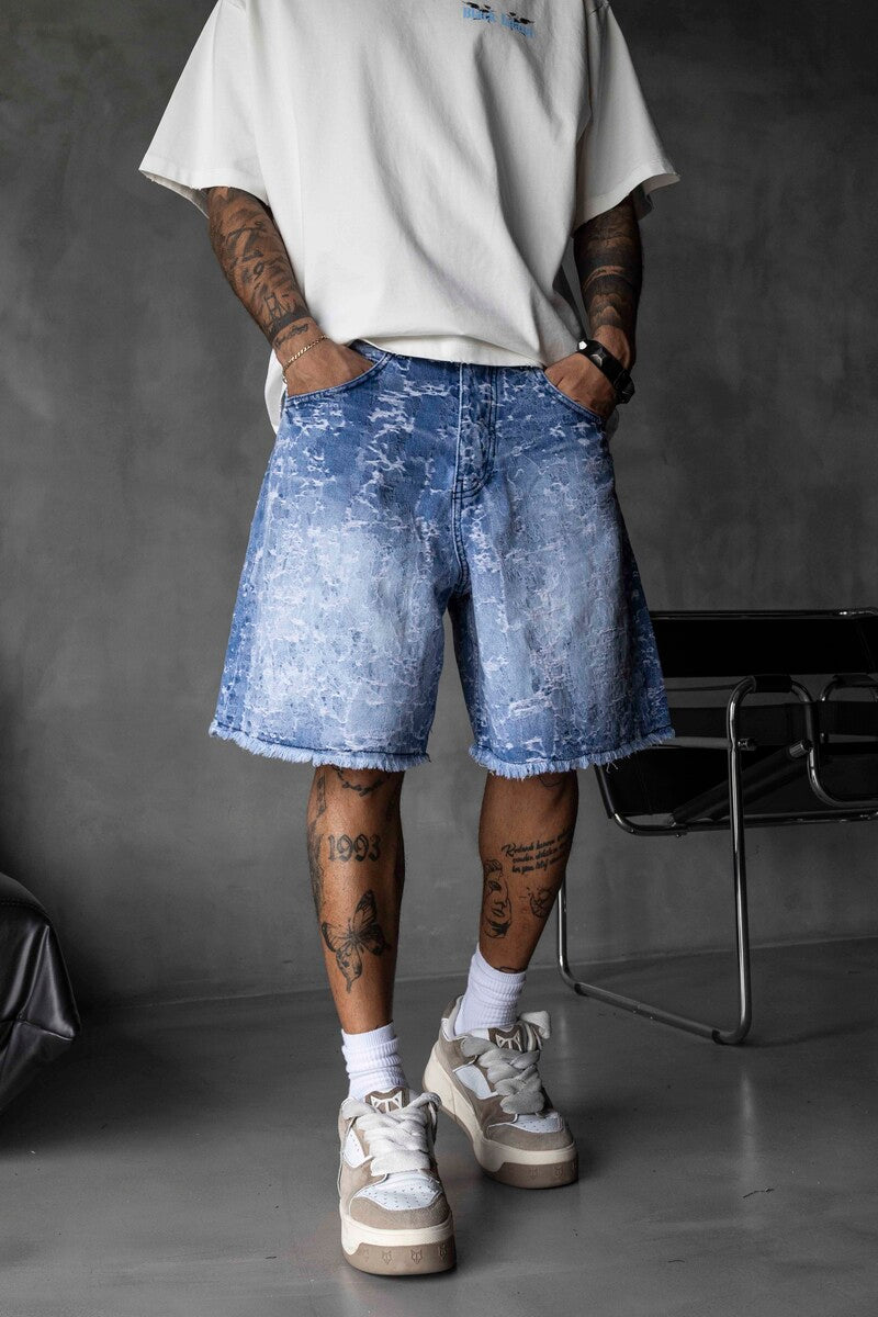 Jacquard Denim Short Blue 17140