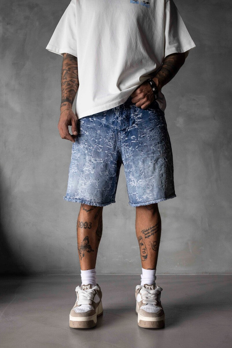 Jacquard Denim Short Blue 17141