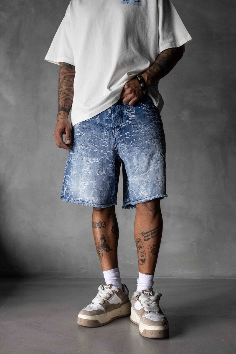 Jacquard Denim Short Blue 17141