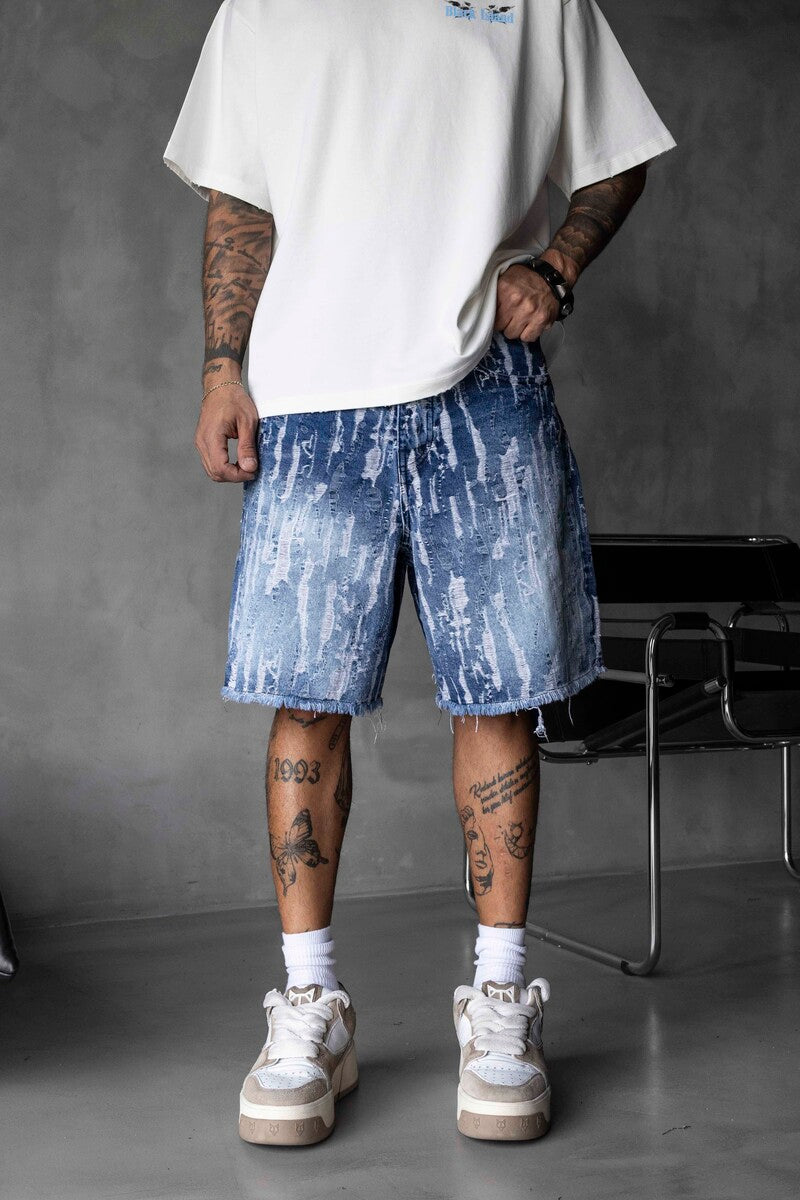 Jacquard Denim Short Blue 17143