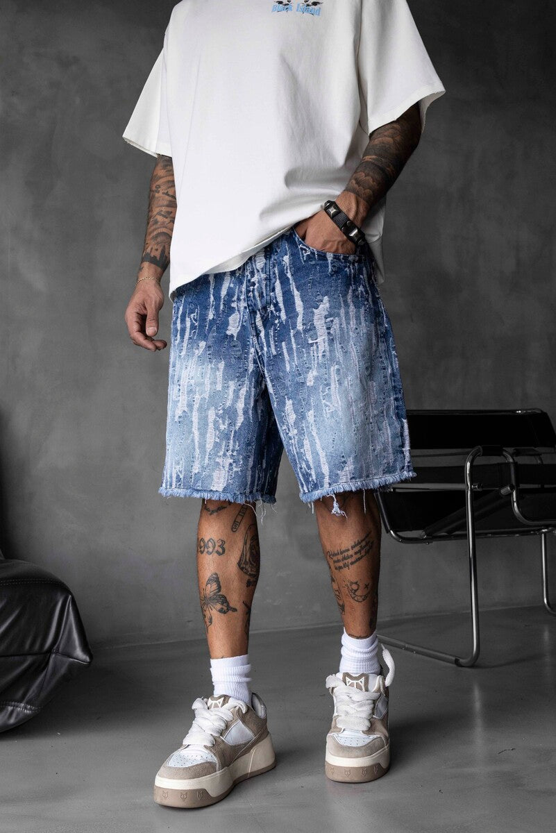 Jacquard Denim Short Blue 17143