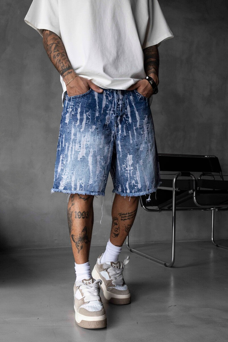 Jacquard Denim Short Blue 17143