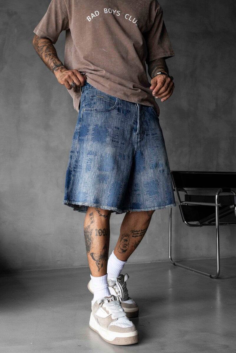 Jacquard Denim Short Blue 17154