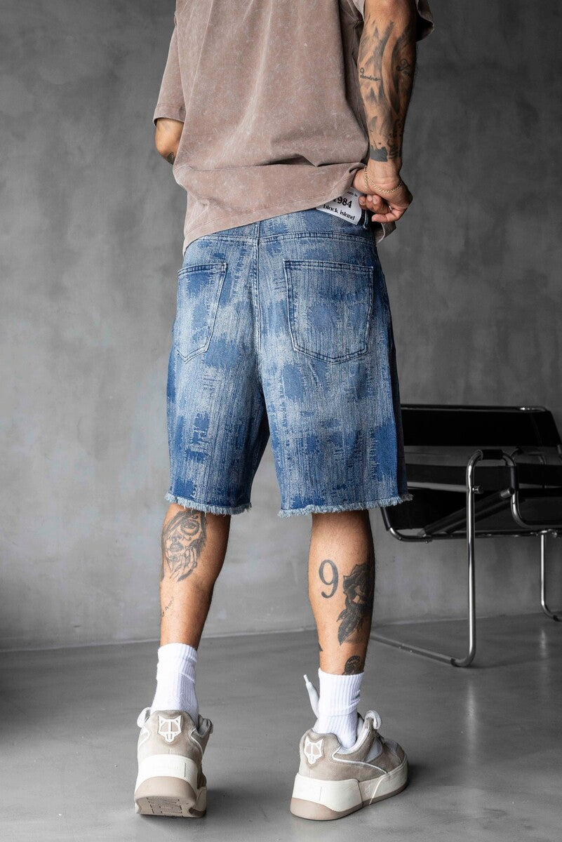 Jacquard Denim Short Blue 17154