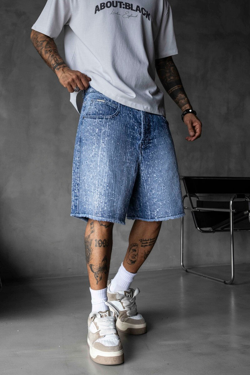 Jacquard Denim Short Blue 17155