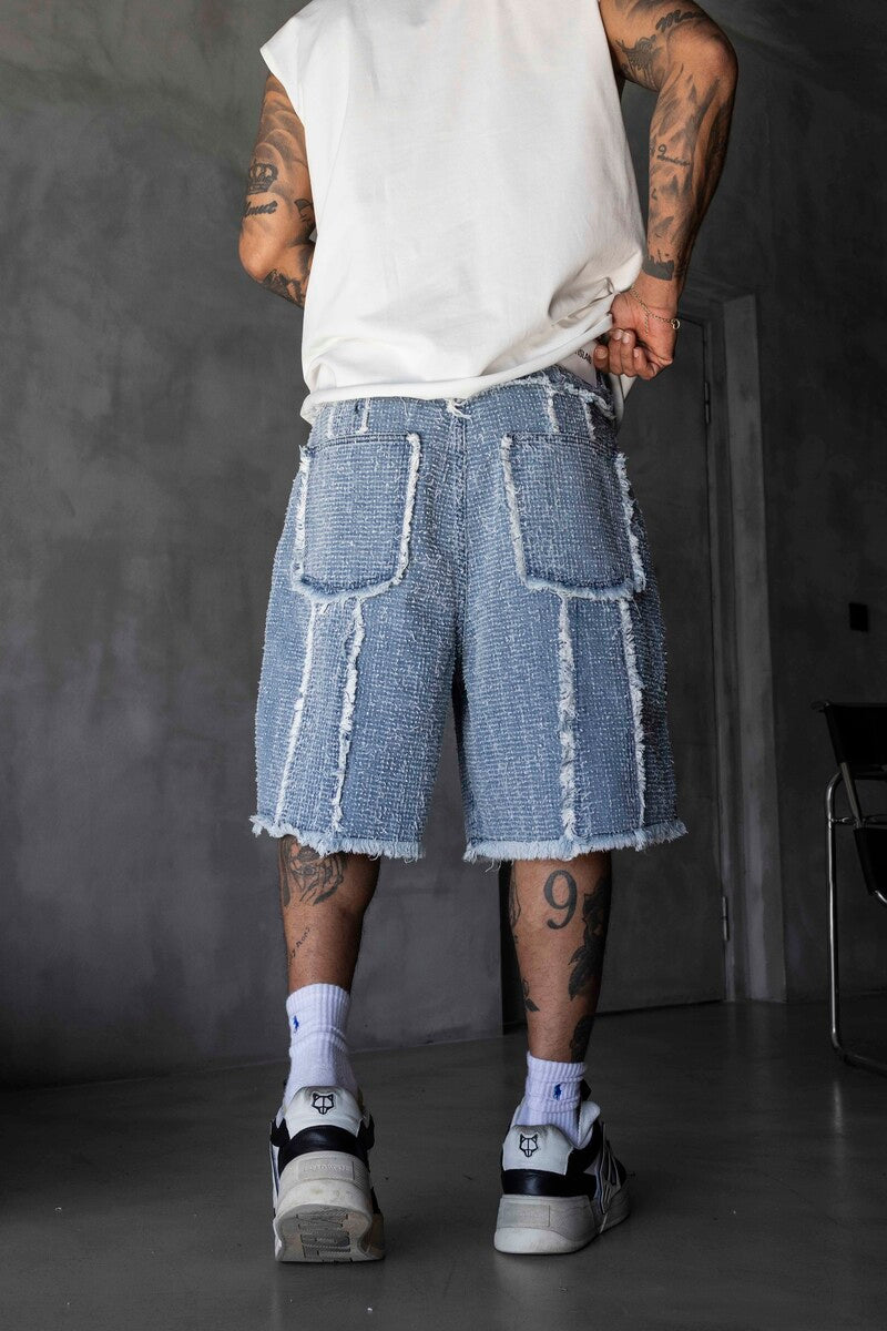 Jacquard Denim Short Blue 17194