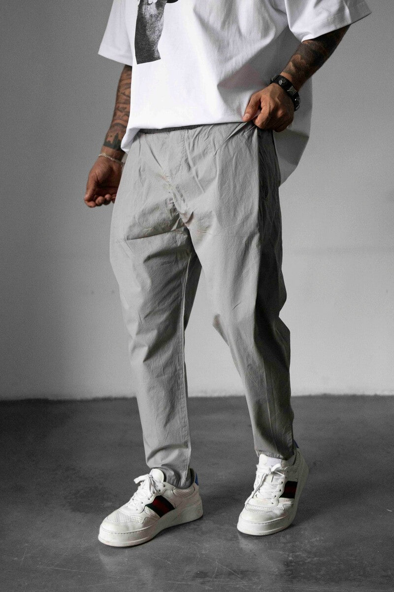 Men’s Grey Material Pants – “Create Your Style” Parachute Jogger Pants Grey 16342