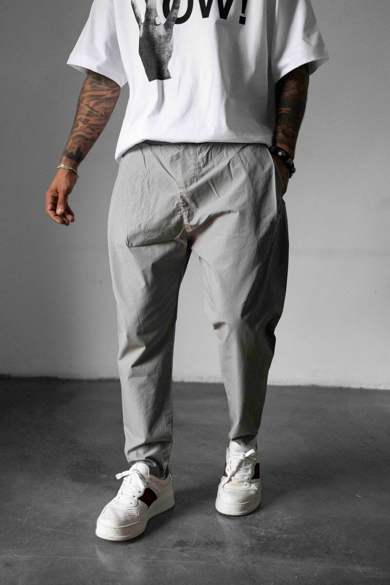 Men’s Grey Material Pants – “Create Your Style” Parachute Jogger Pants Grey 16342