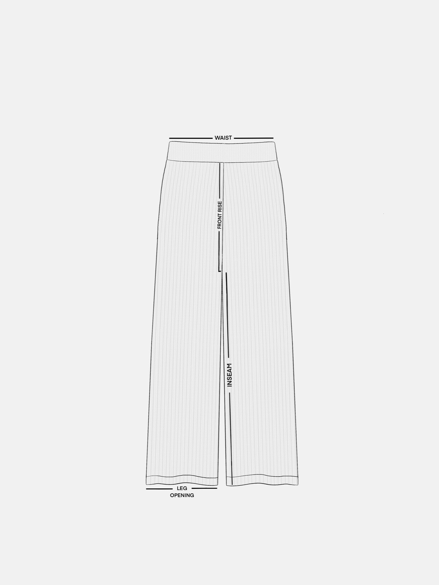 Wide Leg Knit Trousers - Grey