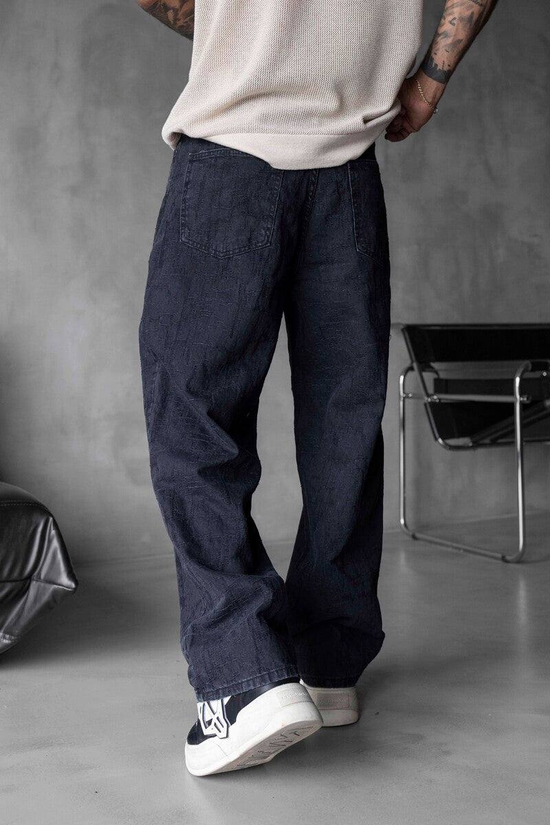 Loose Fit Black Jeans 17099