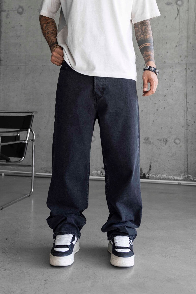 Loose Fit Black Jeans 16982
