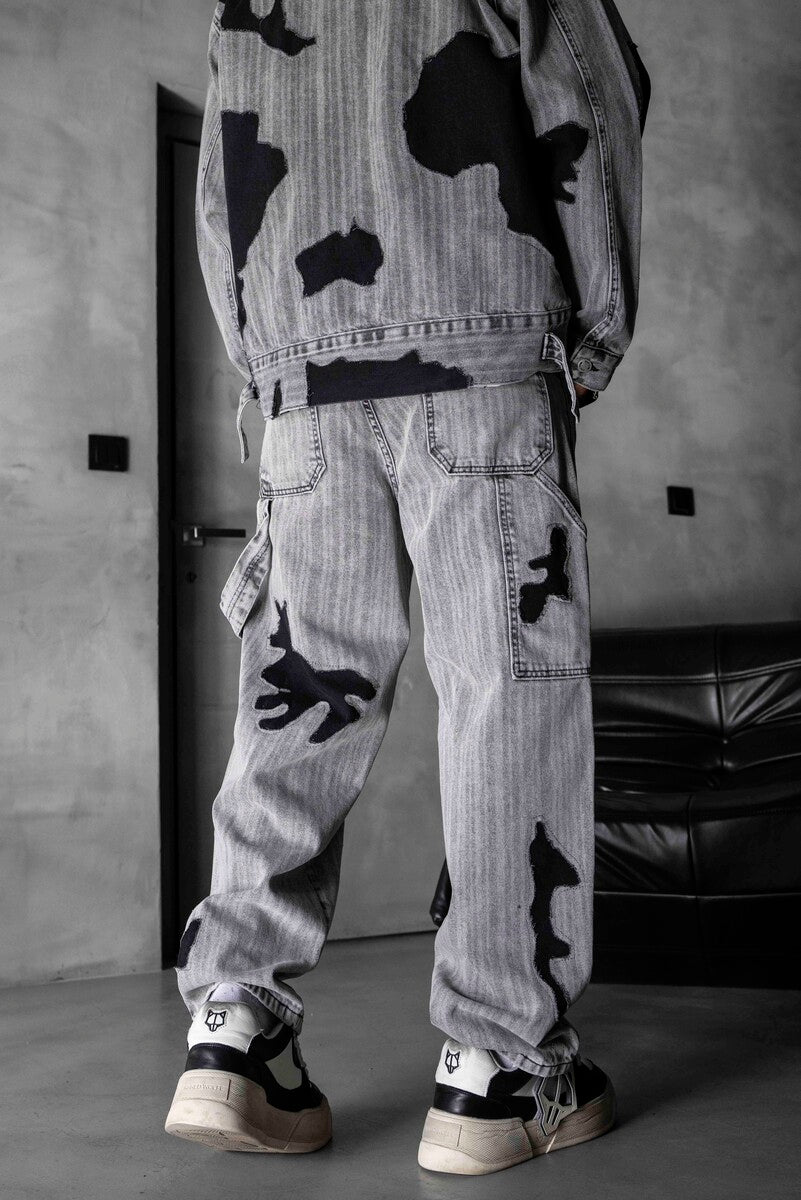 Loose Fit Gray Jeans 17095