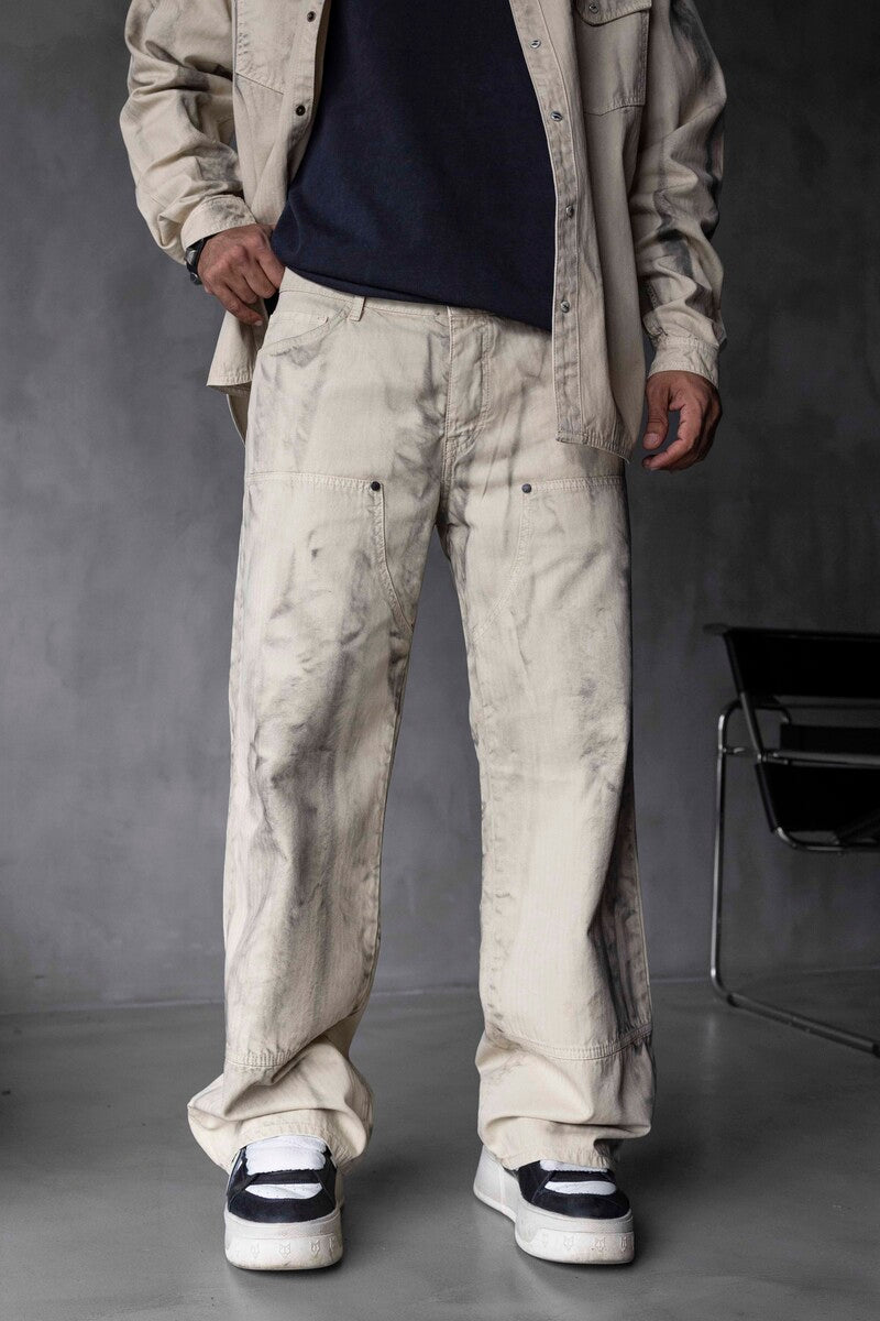 Loose Fit Washed Beige 17123