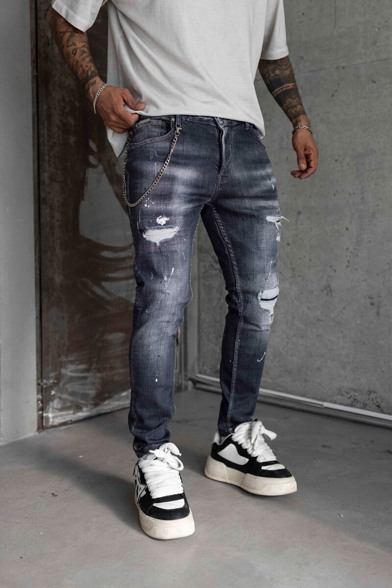 Lux Denım Dark Gray Jeans 16451