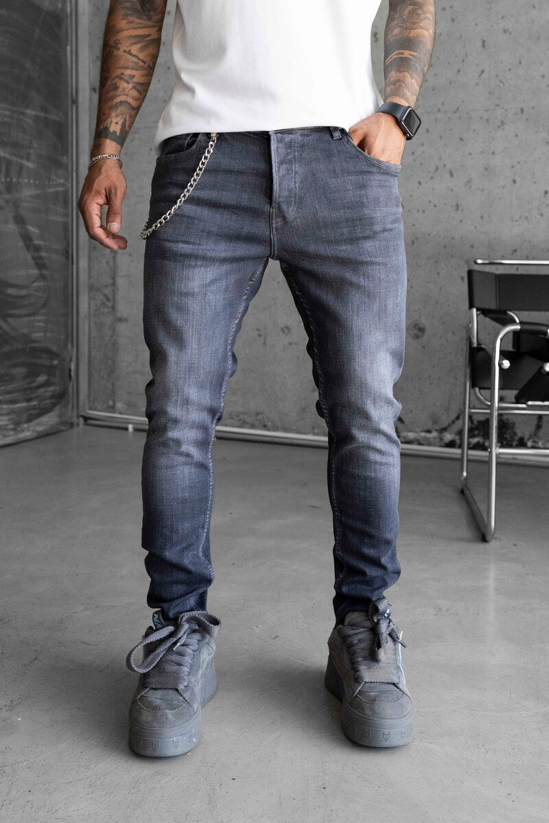 Lux Denım Dark Gray Jeans 16453