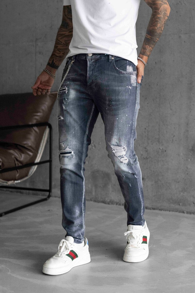 Lux Denım Dark Gray Jeans 16454