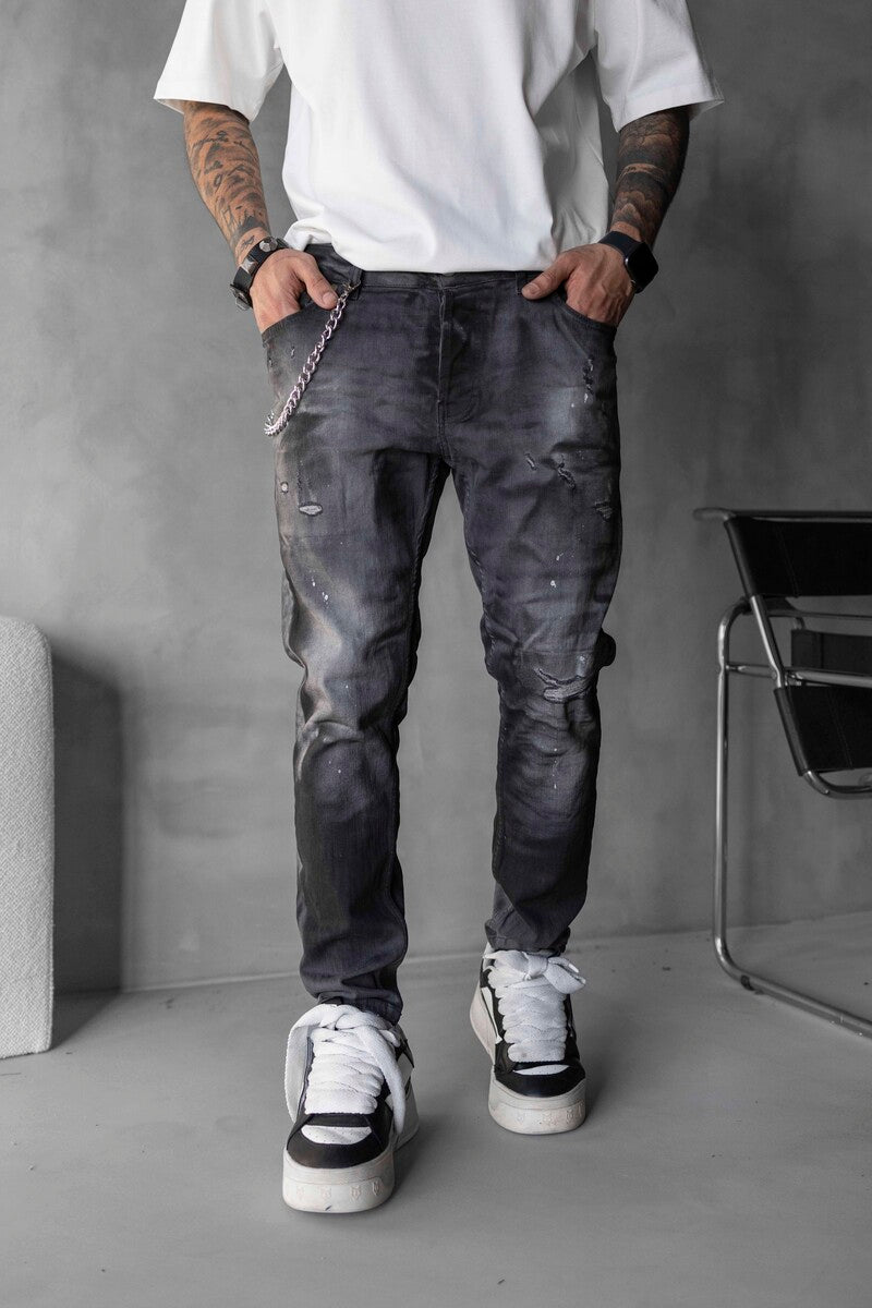 Lux Denım Gray Jeans 16162