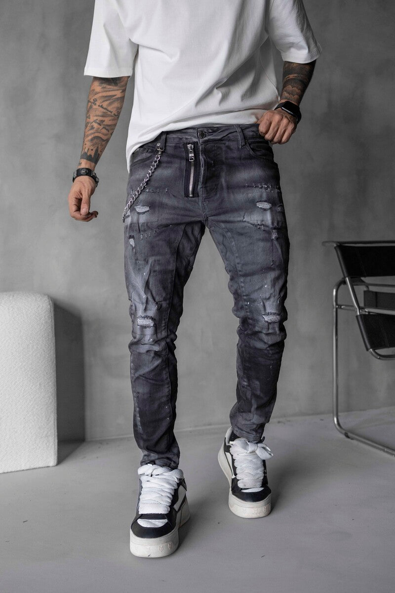 Lux Denım Gray Jeans 16171