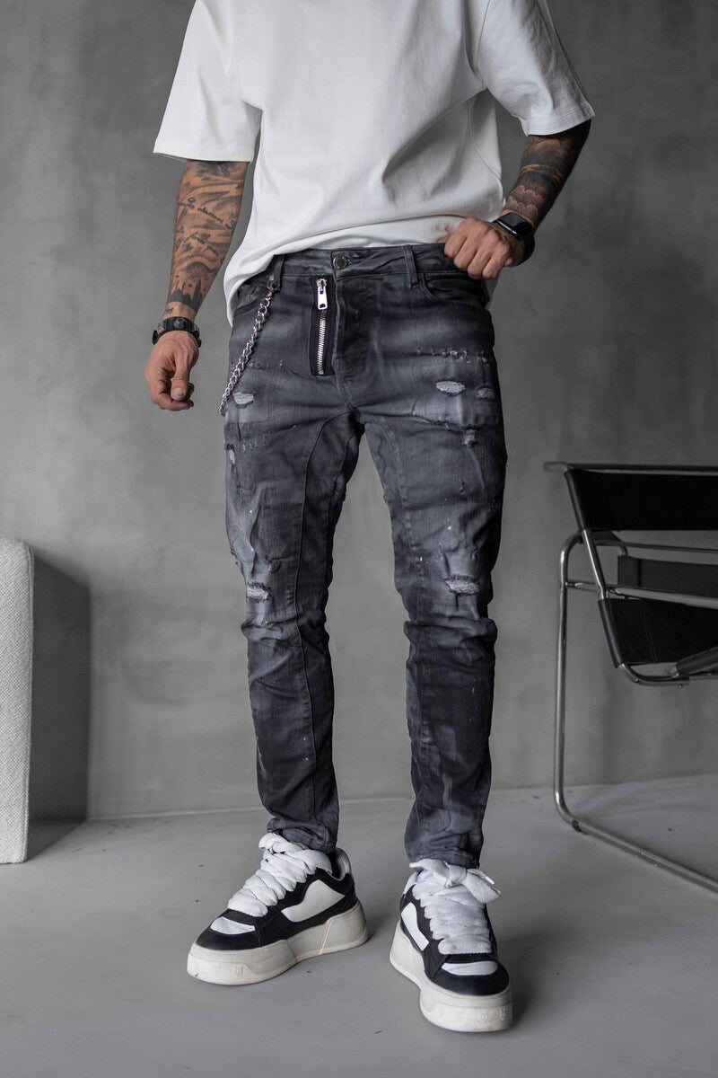 Lux Denım Gray Jeans 16171