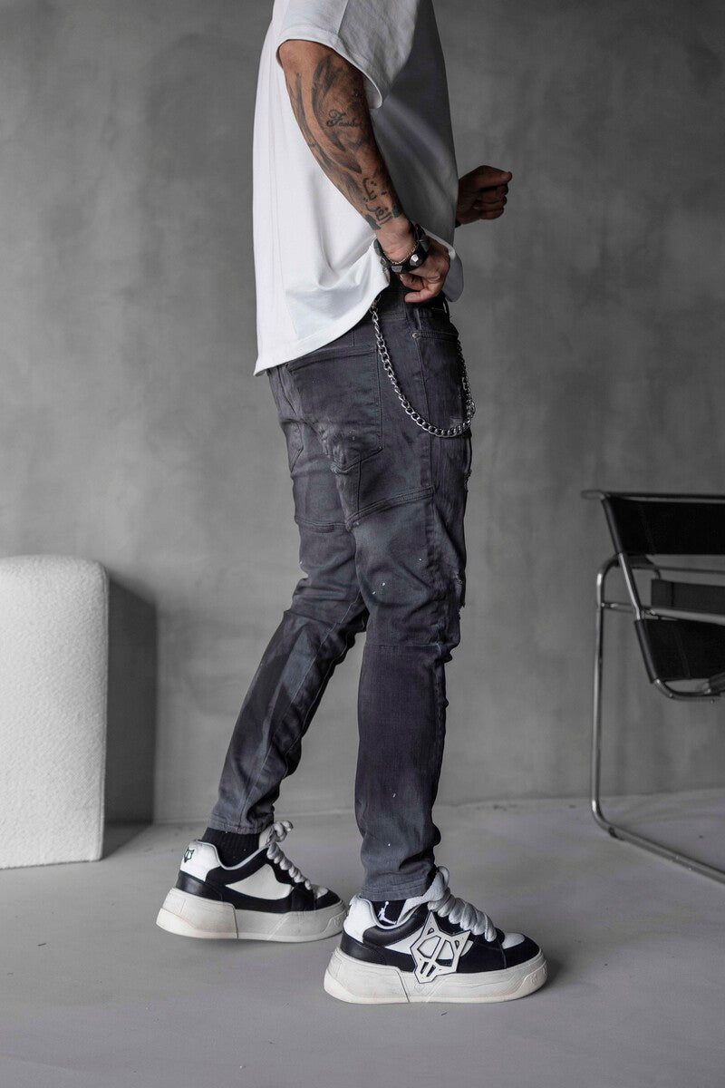 Lux Denım Gray Jeans 16171