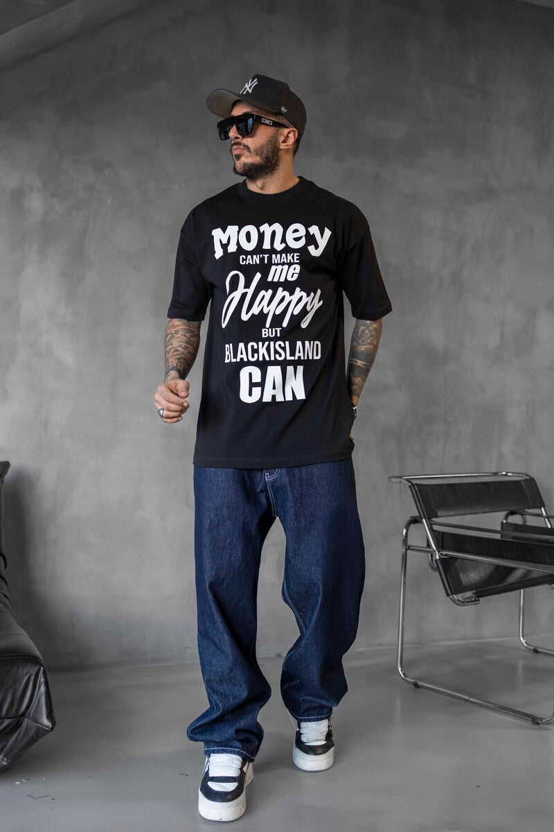 MONEY PRINTED T-SHIRT BLACK 1644