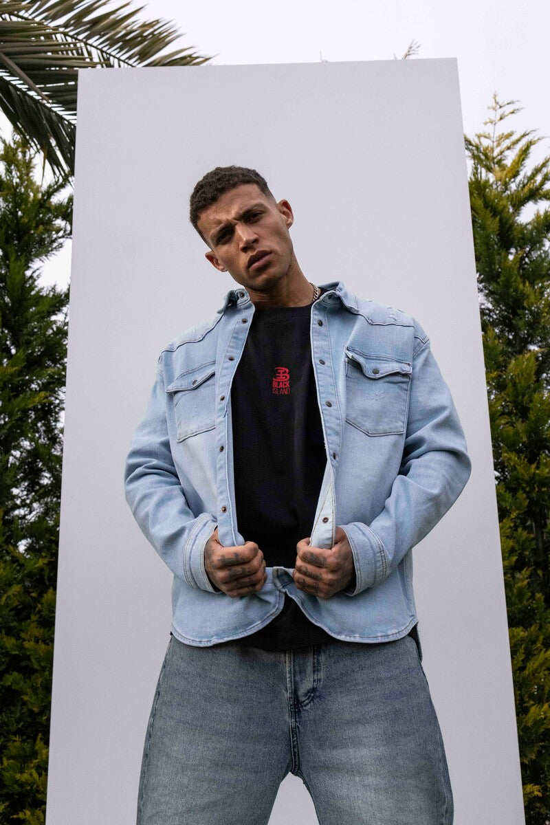 NIRVANA PRINTED DENIM JACKET BLUE 17126