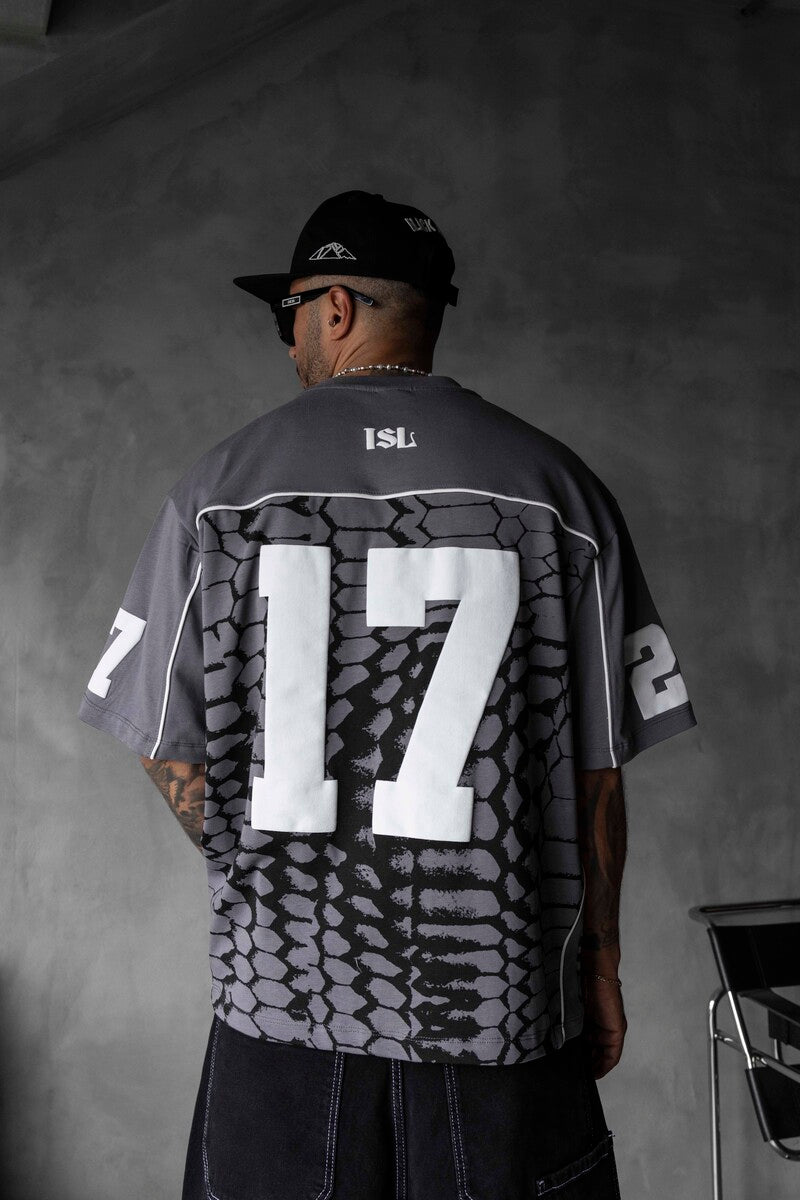 Oversized Snake Print Jersey Antra T-shirt 1872