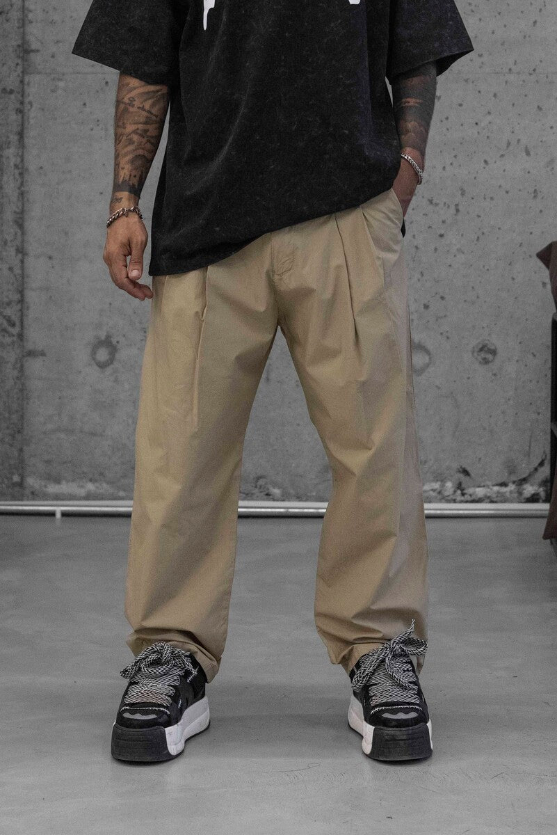 Parachute Jogger Pants Beige 16288
