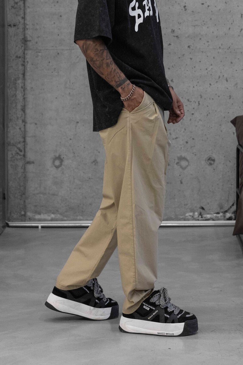 Parachute Jogger Pants Beige 16288