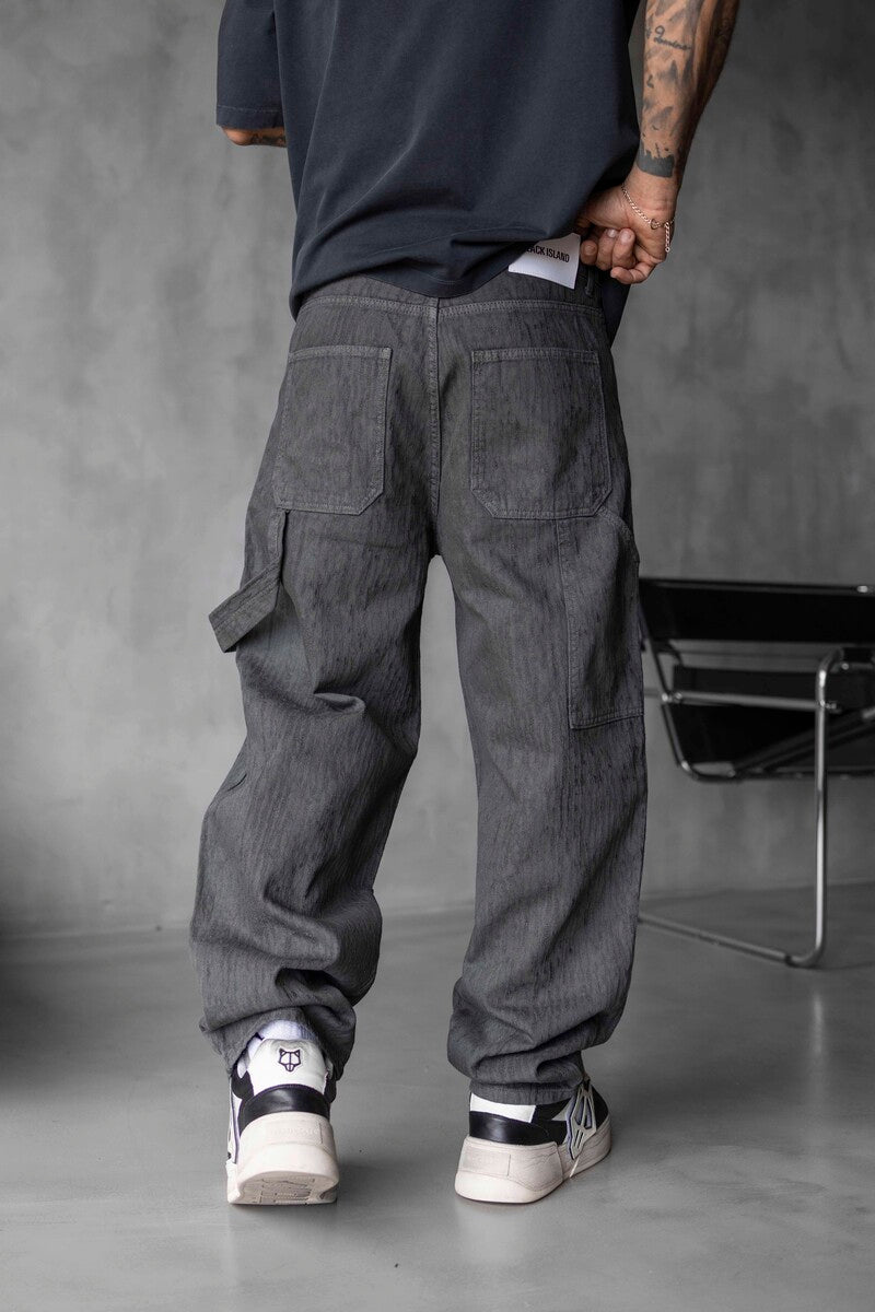 Petrol Baggie Denim Jeans 17039