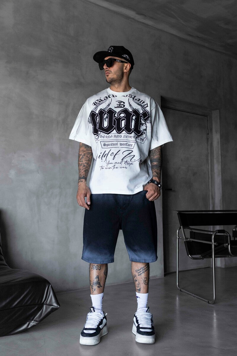 Printed Applique White T-shirt 1896