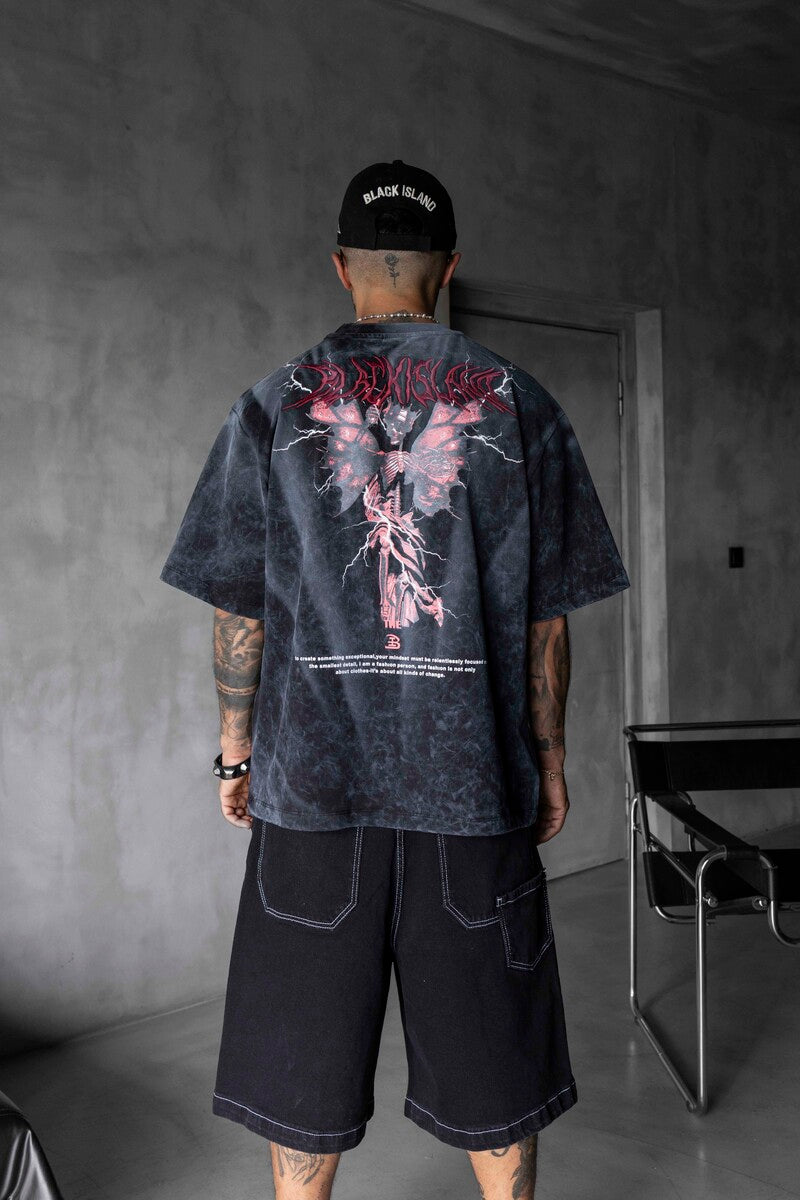 Printed Black T-shirt 1893