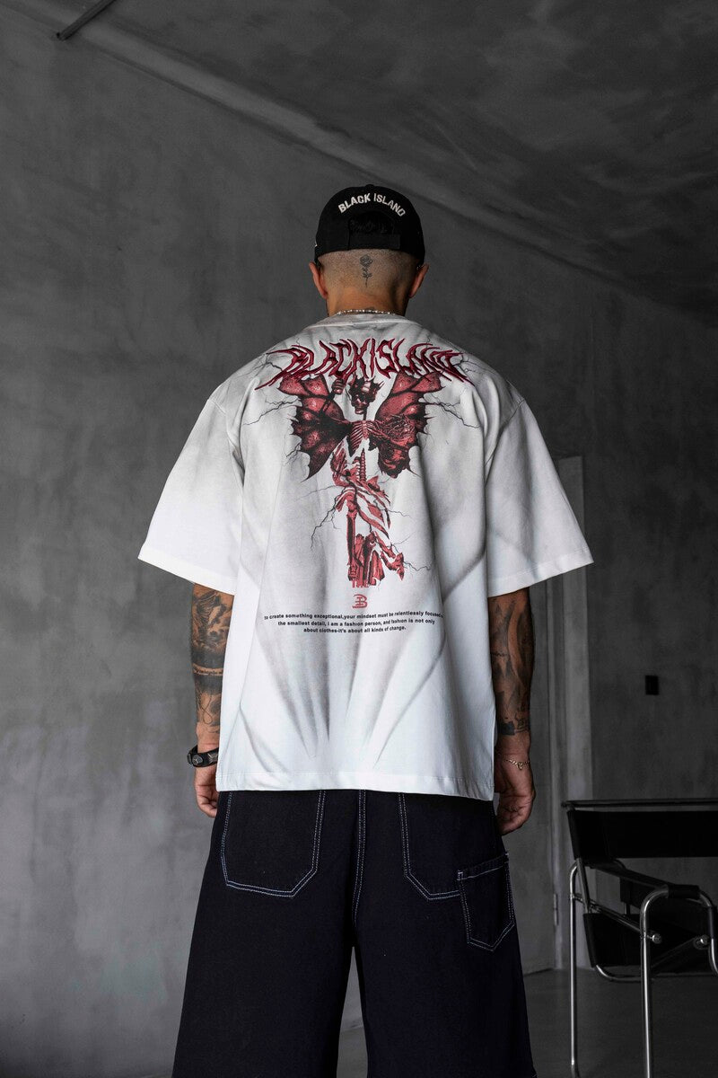 Printed White T-shirt 1893