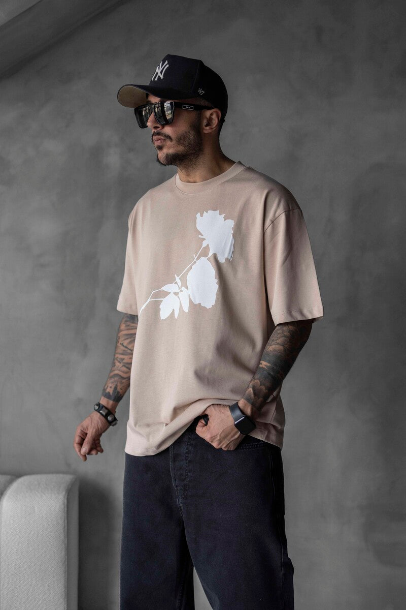 ROSE PRINTED T-SHIRT BEIGE 1768