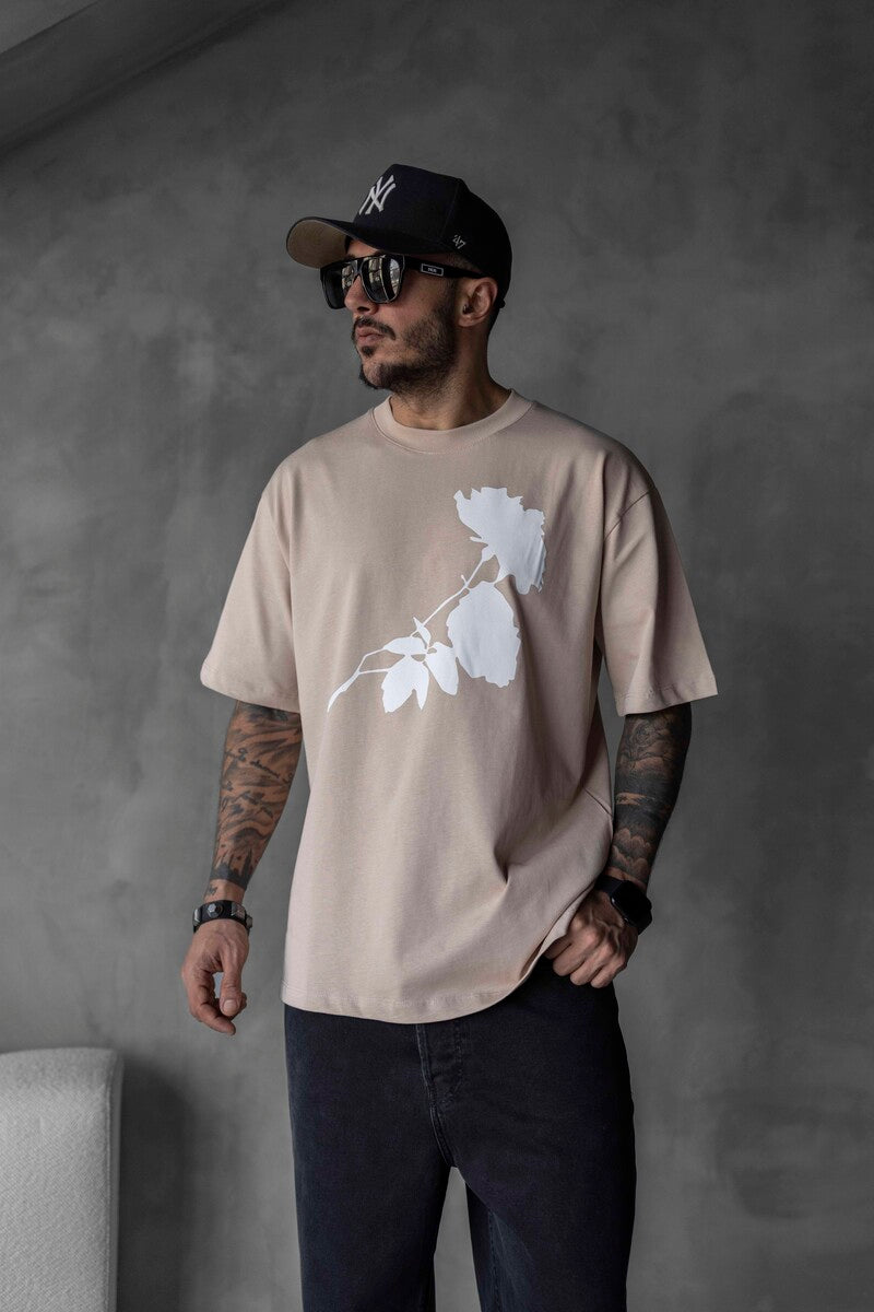 ROSE PRINTED T-SHIRT BEIGE 1768