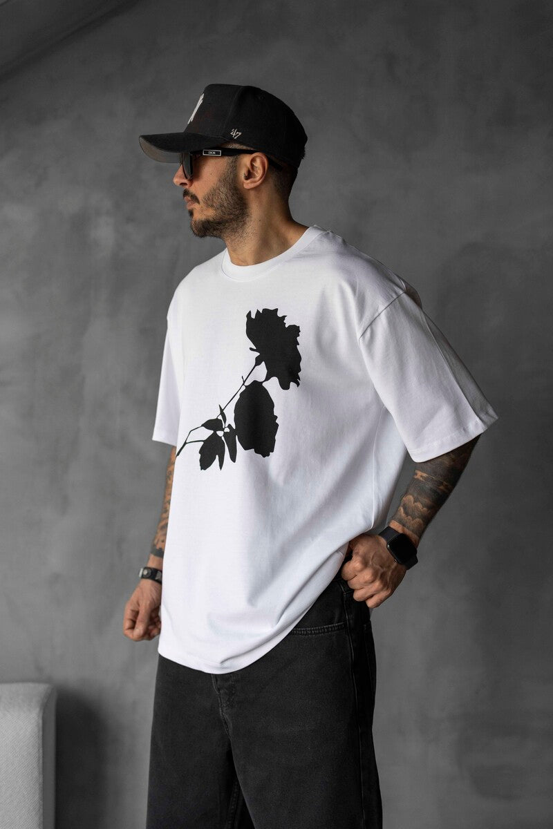 ROSE PRINTED T-SHIRT WHITE 1768