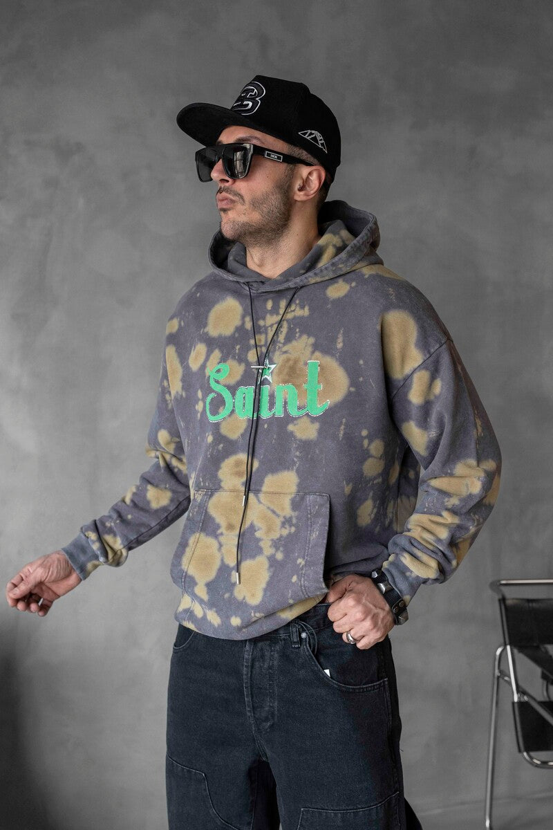 Saint Printed Grey Hoodie 1496