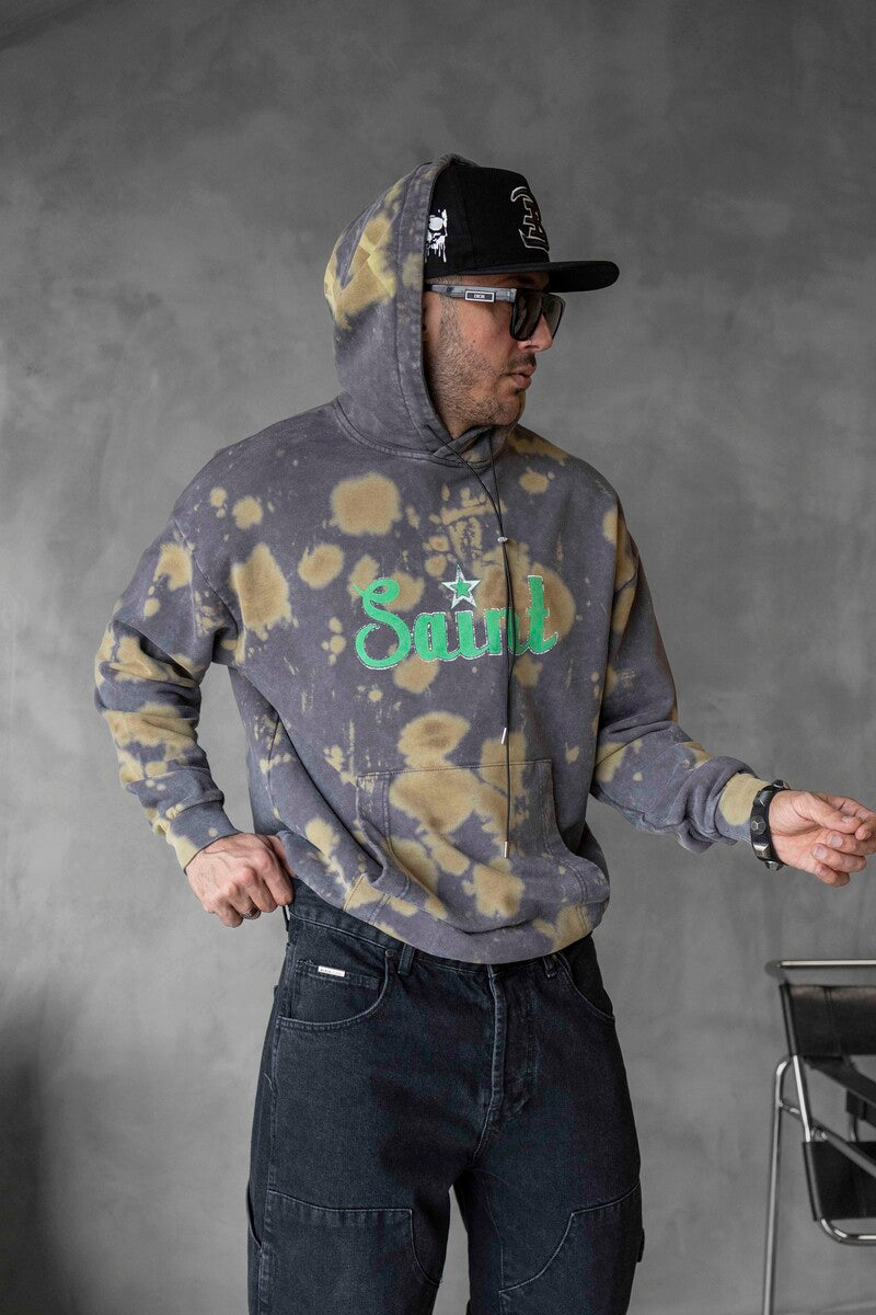 Saint Printed Grey Hoodie 1496