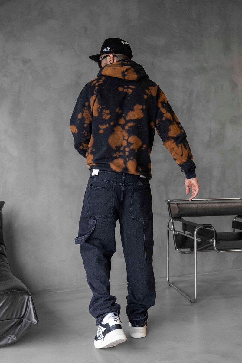 Saint Printed Black Hoodie 1496