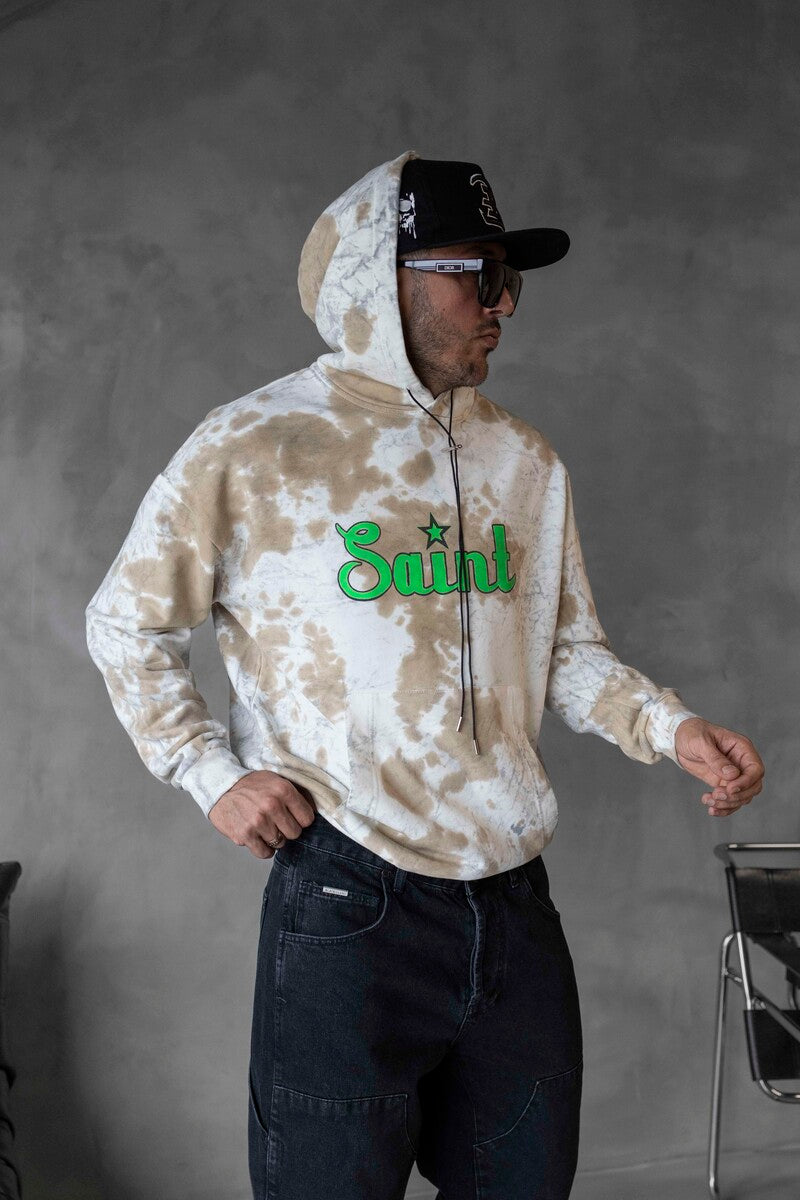 Saint Printed Off White Hoodie 1496